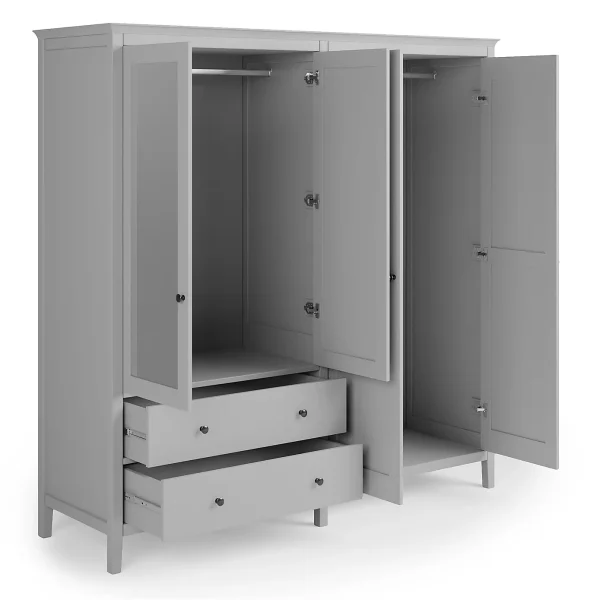 Lynton 4 Door Wardrobe, Grey