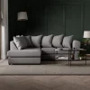 Blake Soft Texture Fabric Corner Sofa grey
