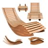 CASARIA JAVA Rocking Wooden Garden Lounger features