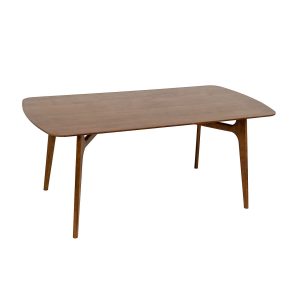 Elements Alva 6 Seater Rectangular Dining Table Rectangular, Walnut Stained-2