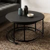 Fulton Coffee Nest of Tables, Black close up2