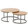 Fulton Coffee Nest of Tables, Oak Effect 2
