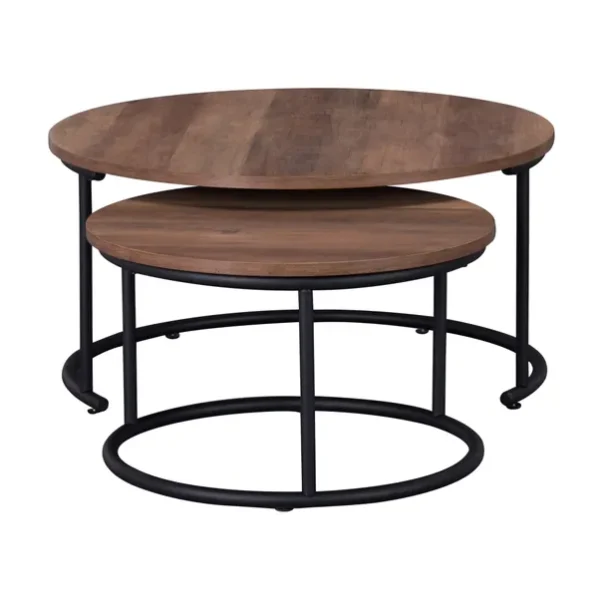 Fulton Coffee Nest of Tables, Pine Effect 2