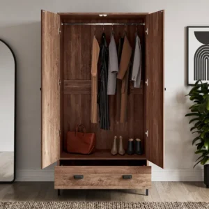 Fulton Double 1 Drawer Wardrobe v1