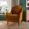 Harriet Velvet Wing Armchair, Amber Gold