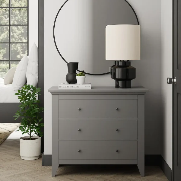 Lynton 3 Drawer Chest ,Grey