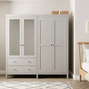 Lynton 4 Door Wardrobe ,Grey