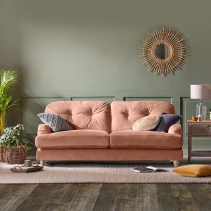 Martha Vintage Velvet 3 Seater Sofa