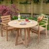 NOA 4 SEATER ROUND TEAK OUTDOOR TABLE