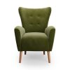 Sven Velvet Modern Wing Chair-2