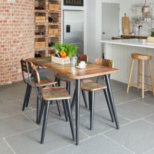Baumhaus Coastal Chic Small Rectangular Dining Table reclaimed timber