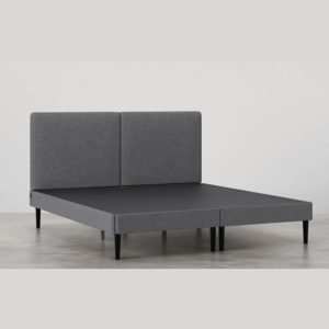 Emma Signature Bed in dark grey with headboard