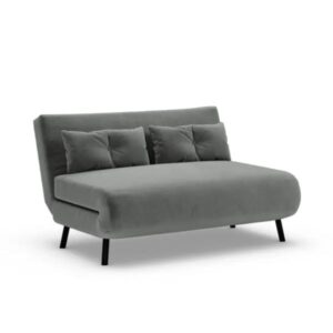 Phoebe Velvet Double Sofa Bed in grey