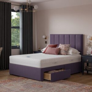 Slumberland Clima Control Latex Pocket 2000 Mattress with purple divan