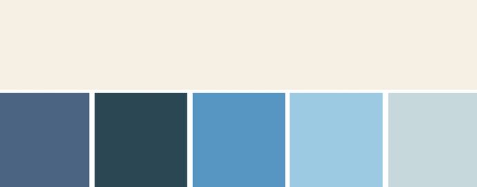 magnolia and blue colour