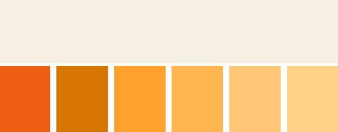 magnolia and orange colour