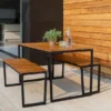 Elements 4 Seater Compact Wooden Dining Set
