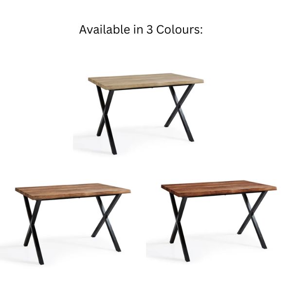 Ezra 4 Seater Rectangular Compact Dining Table colour options