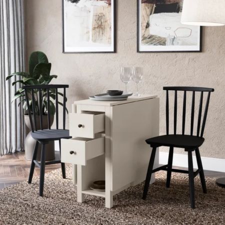 Lynton Extendable Dropleaf Dining Table with 4 drawers