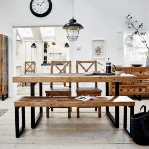 Williamsburg Collection - Reclaimed Wood Extending Dining Table (140-180cm)