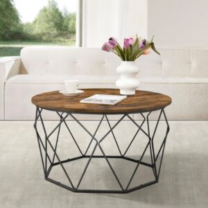 VASAGLE Round Coffee Table
