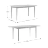 Karla 4-6 Seater Rectangular Extendable Dining Table dimensions