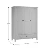 Lynton Triple Wardrobe dimensions