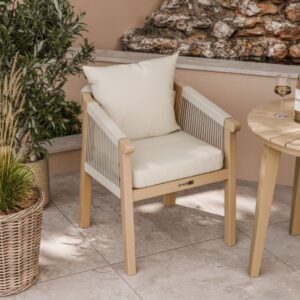 Roma 2 Seater Round Sunray Bistro Set with roma Dining Chairs