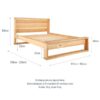 Sandyford Slatted Headboard Bed Frame dimensions