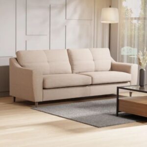 Baxter Textured Weave 3 Seater Sofa in oatmeal color
