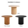 Amari 4 Seater Round Dining Table oak or black