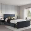 Hatson End Drawer Bed Frame in navy