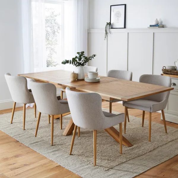 Xavi 6-8 Seater Rectangular Extendable Dining Table 240cm seats 8