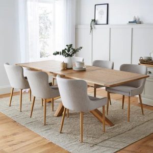 Xavi 6-8 Seater Rectangular Extendable Dining Table