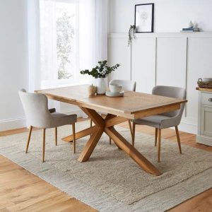 Xavi 6-8 Seater Rectangular Extendable Dining Table, Oak