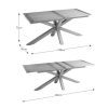 Xavi 6-8 Seater Rectangular Extendable Dining Table size and dimensions