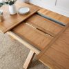 Xavi 6-8 Seater Rectangular Extendable Dining Table with extension leaf
