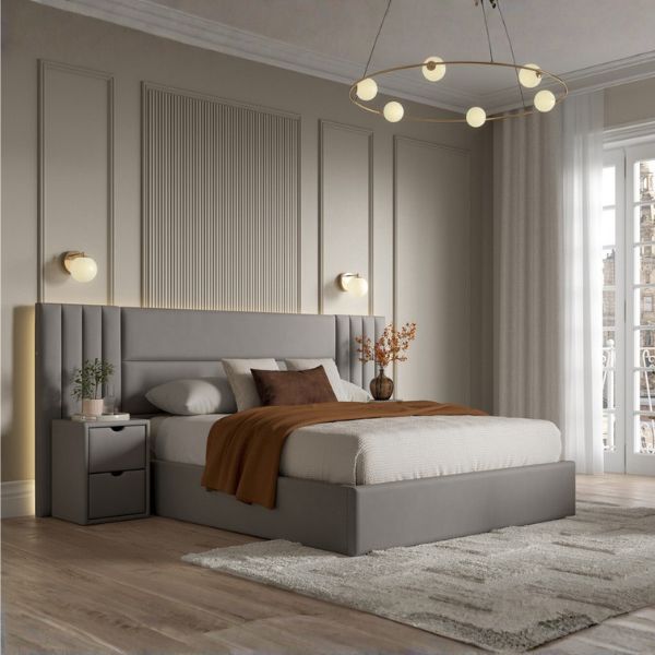 Gilpin Ottoman Bed Frame in grey