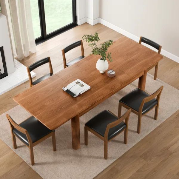 Reeva Extendable 6 to 8 Seater Rectangular Dining Table v1