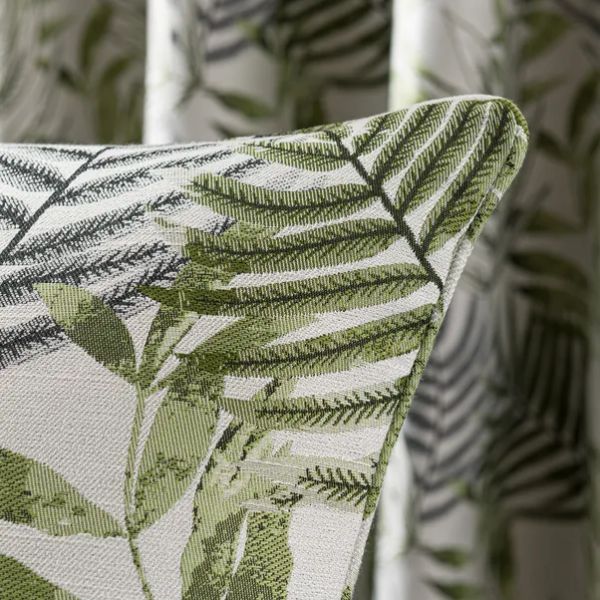 Leaf Jacquard Cushion close up